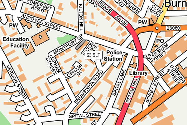 S3 9LT map - OS OpenMap – Local (Ordnance Survey)