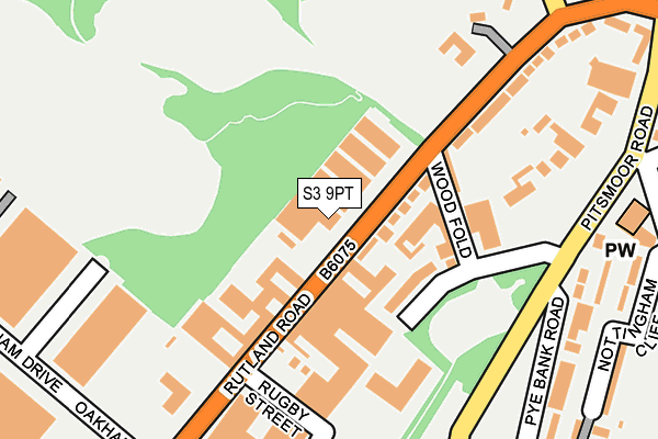 S3 9PT map - OS OpenMap – Local (Ordnance Survey)