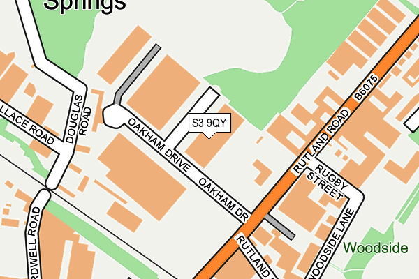 S3 9QY map - OS OpenMap – Local (Ordnance Survey)