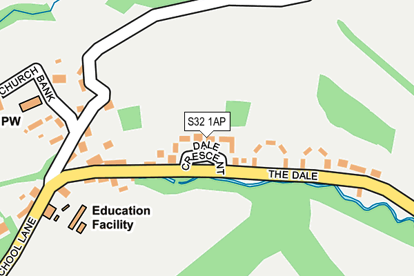 S32 1AP map - OS OpenMap – Local (Ordnance Survey)