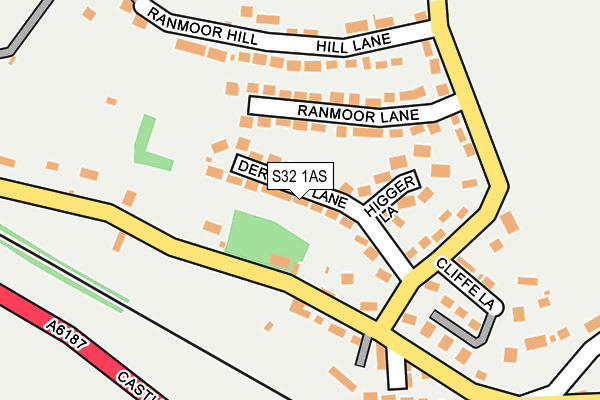 S32 1AS map - OS OpenMap – Local (Ordnance Survey)