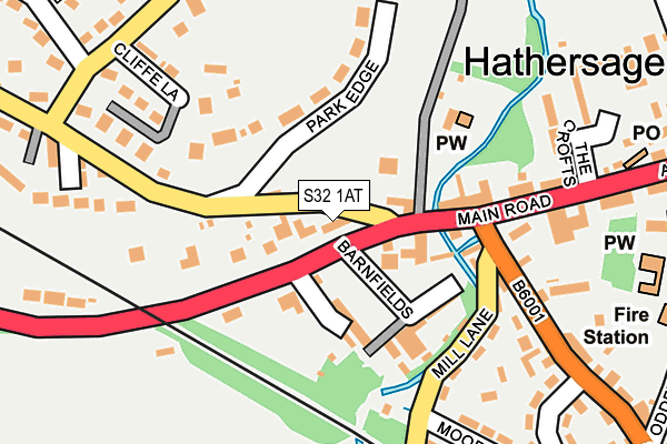 S32 1AT map - OS OpenMap – Local (Ordnance Survey)