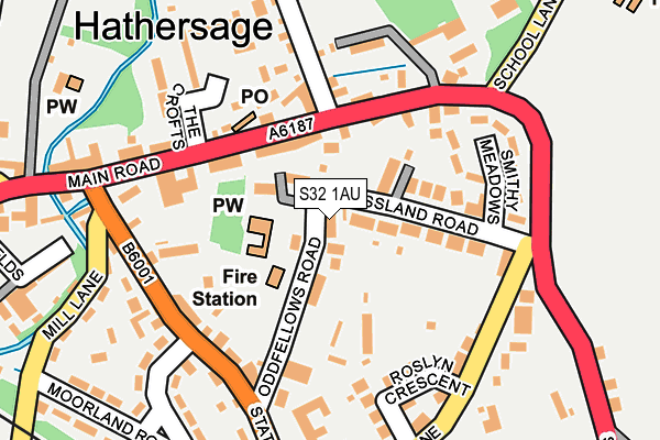S32 1AU map - OS OpenMap – Local (Ordnance Survey)