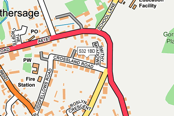 S32 1BD map - OS OpenMap – Local (Ordnance Survey)