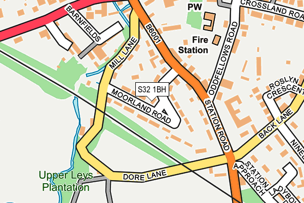 S32 1BH map - OS OpenMap – Local (Ordnance Survey)