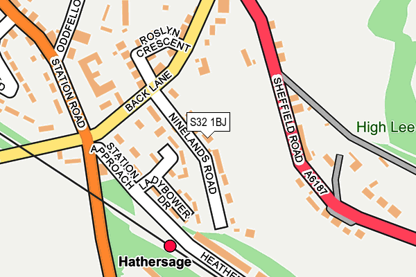 S32 1BJ map - OS OpenMap – Local (Ordnance Survey)