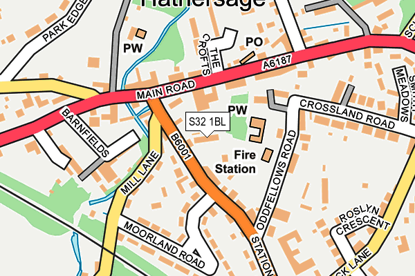 S32 1BL map - OS OpenMap – Local (Ordnance Survey)