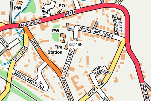 S32 1BN map - OS OpenMap – Local (Ordnance Survey)