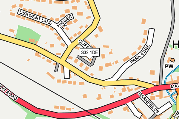 S32 1DE map - OS OpenMap – Local (Ordnance Survey)