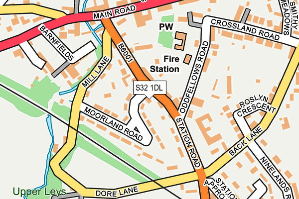 S32 1DL map - OS OpenMap – Local (Ordnance Survey)