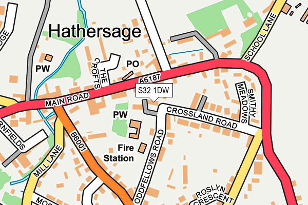 S32 1DW map - OS OpenMap – Local (Ordnance Survey)