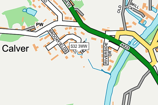 S32 3WW map - OS OpenMap – Local (Ordnance Survey)