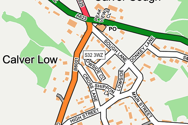 S32 3WZ map - OS OpenMap – Local (Ordnance Survey)