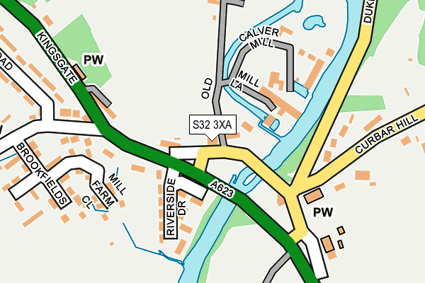 S32 3XA map - OS OpenMap – Local (Ordnance Survey)