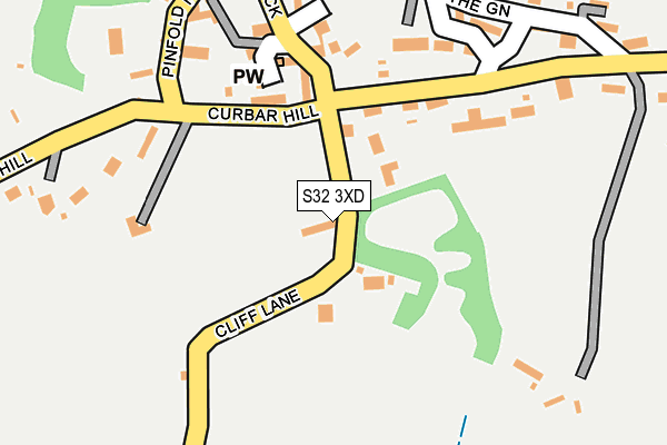 S32 3XD map - OS OpenMap – Local (Ordnance Survey)