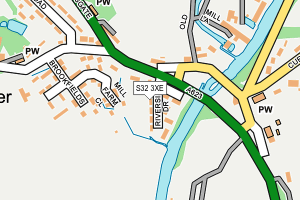 S32 3XE map - OS OpenMap – Local (Ordnance Survey)