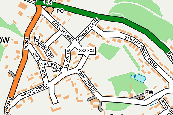 S32 3XJ map - OS OpenMap – Local (Ordnance Survey)