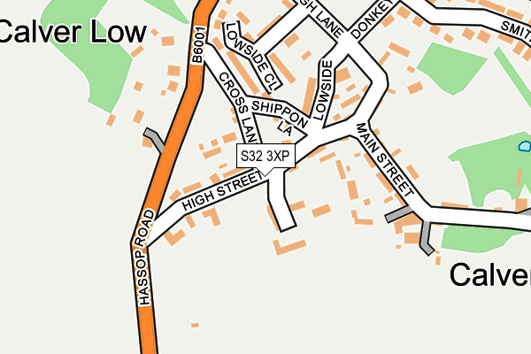 S32 3XP map - OS OpenMap – Local (Ordnance Survey)