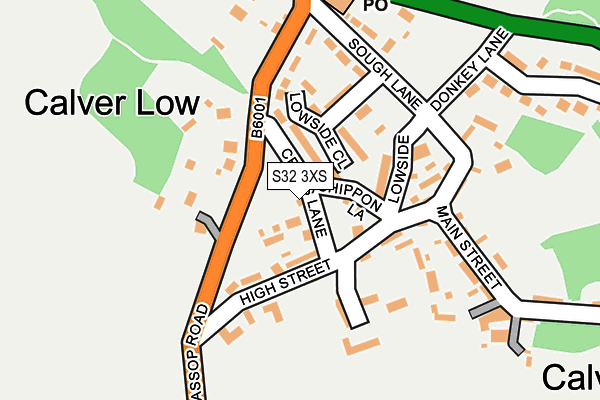 S32 3XS map - OS OpenMap – Local (Ordnance Survey)