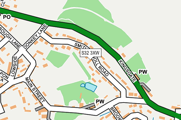 S32 3XW map - OS OpenMap – Local (Ordnance Survey)