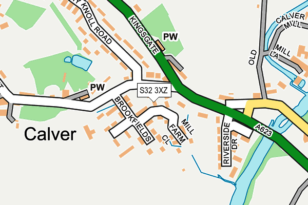 S32 3XZ map - OS OpenMap – Local (Ordnance Survey)