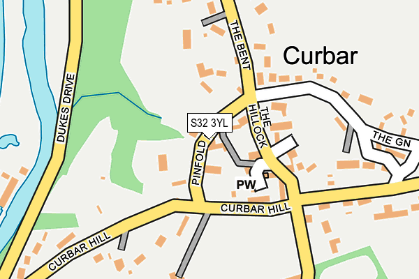 S32 3YL map - OS OpenMap – Local (Ordnance Survey)