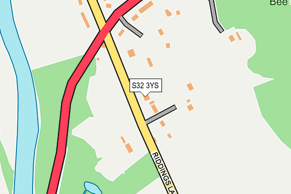 S32 3YS map - OS OpenMap – Local (Ordnance Survey)