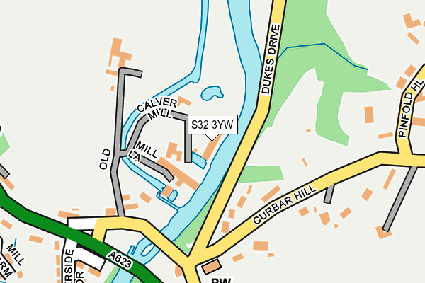 S32 3YW map - OS OpenMap – Local (Ordnance Survey)