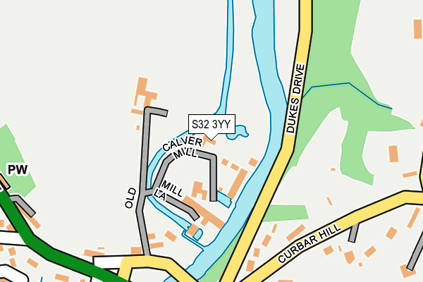 S32 3YY map - OS OpenMap – Local (Ordnance Survey)