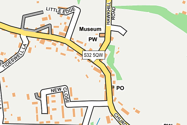 S32 5QW map - OS OpenMap – Local (Ordnance Survey)