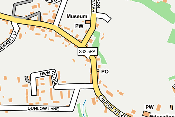 S32 5RA map - OS OpenMap – Local (Ordnance Survey)