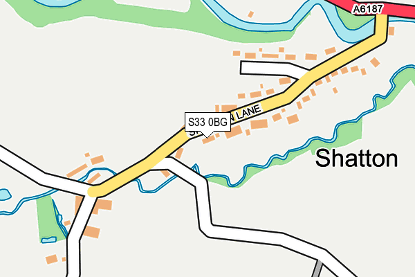 S33 0BG map - OS OpenMap – Local (Ordnance Survey)