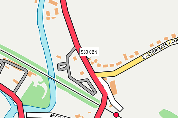 S33 0BN map - OS OpenMap – Local (Ordnance Survey)