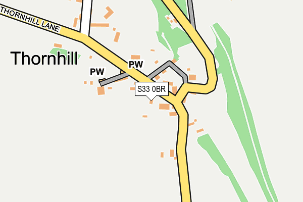 S33 0BR map - OS OpenMap – Local (Ordnance Survey)