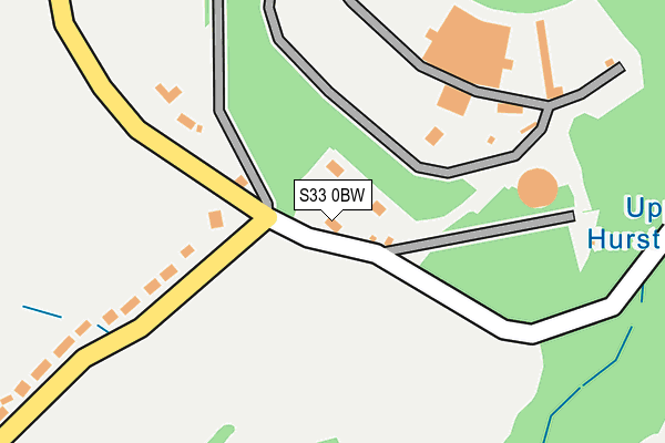 S33 0BW map - OS OpenMap – Local (Ordnance Survey)