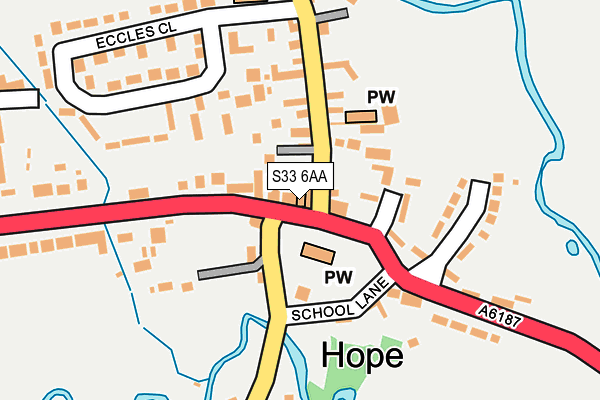 S33 6AA map - OS OpenMap – Local (Ordnance Survey)