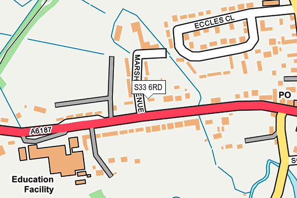 S33 6RD map - OS OpenMap – Local (Ordnance Survey)