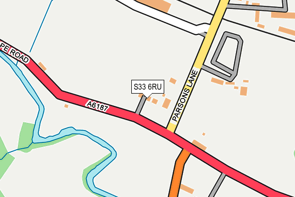 S33 6RU map - OS OpenMap – Local (Ordnance Survey)