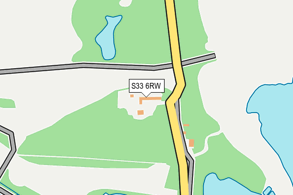 S33 6RW map - OS OpenMap – Local (Ordnance Survey)