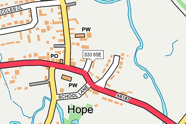 S33 6SE map - OS OpenMap – Local (Ordnance Survey)