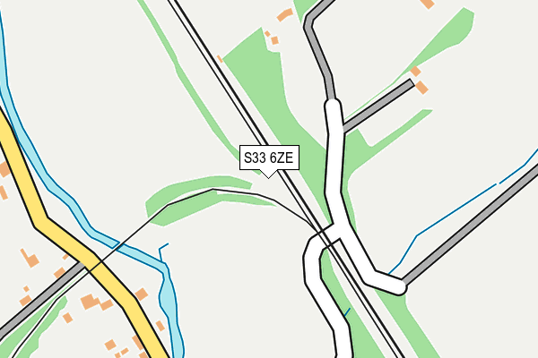 S33 6ZE map - OS OpenMap – Local (Ordnance Survey)