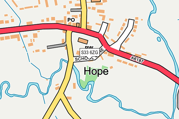 S33 6ZG map - OS OpenMap – Local (Ordnance Survey)