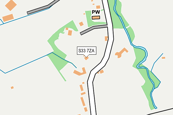 S33 7ZA map - OS OpenMap – Local (Ordnance Survey)