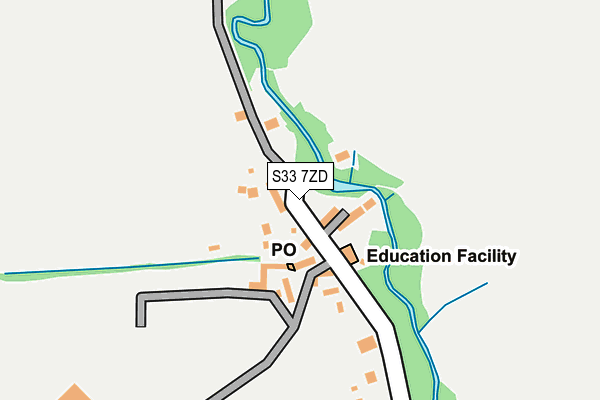 S33 7ZD map - OS OpenMap – Local (Ordnance Survey)