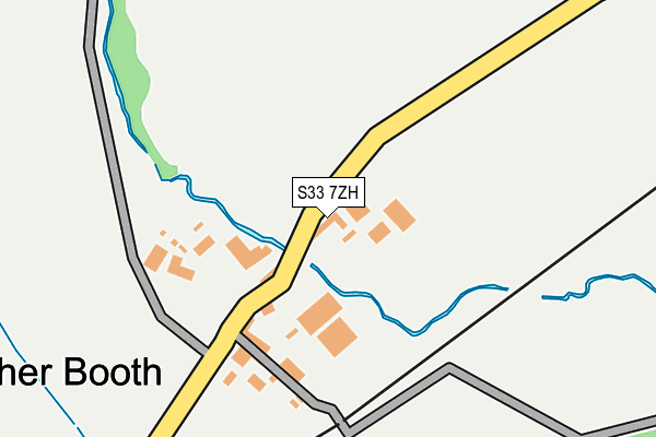 S33 7ZH map - OS OpenMap – Local (Ordnance Survey)