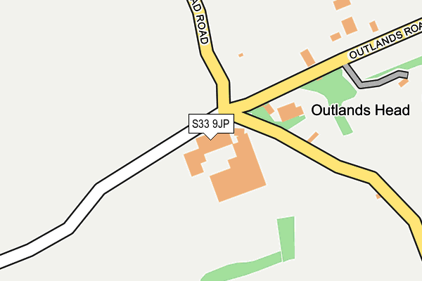 S33 9JP map - OS OpenMap – Local (Ordnance Survey)