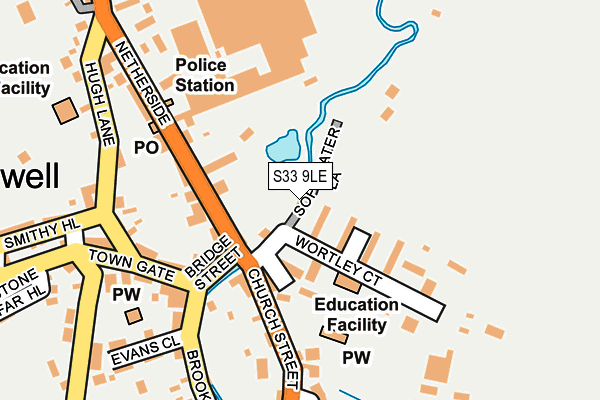 S33 9LE map - OS OpenMap – Local (Ordnance Survey)
