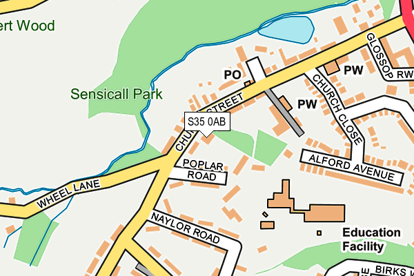 S35 0AB map - OS OpenMap – Local (Ordnance Survey)