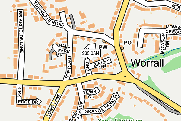 S35 0AN map - OS OpenMap – Local (Ordnance Survey)