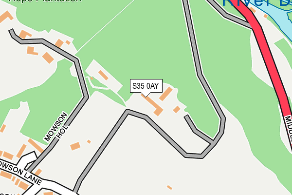S35 0AY map - OS OpenMap – Local (Ordnance Survey)